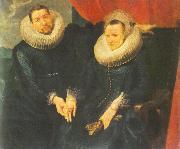 DYCK, Sir Anthony Van Portrait of a Married Couple dfh Sweden oil painting reproduction